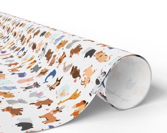 Sweet, little baby animals - baby gift wrapping paper, baby shower gift wrap, newborn gift wrap, cute infant gift giving wrap