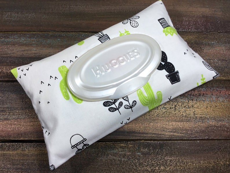 Wet Wipes Bag Wipes Wipes Cover Wipes Holder Wipe Case Cover Baby Wipes Case Travel Wipes Case Cactus Print Wipe Case