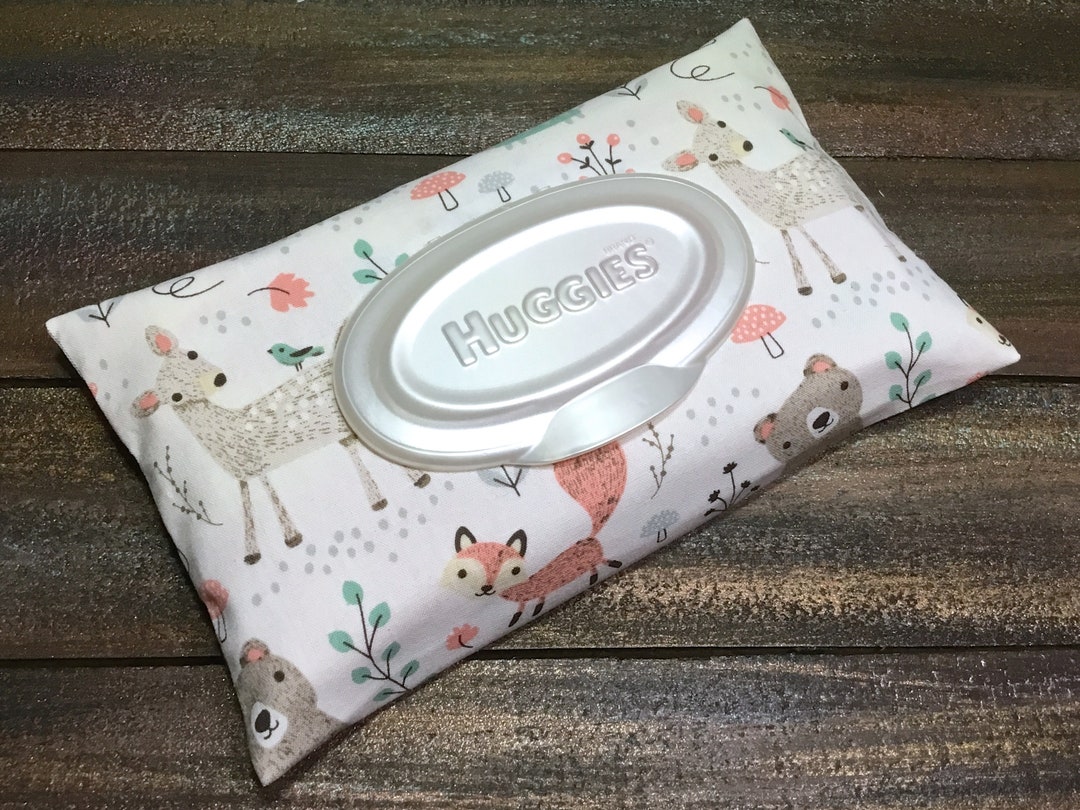 Nursery Woodland Print Wipe Case / Travel Wipes Case / Wipes Cover