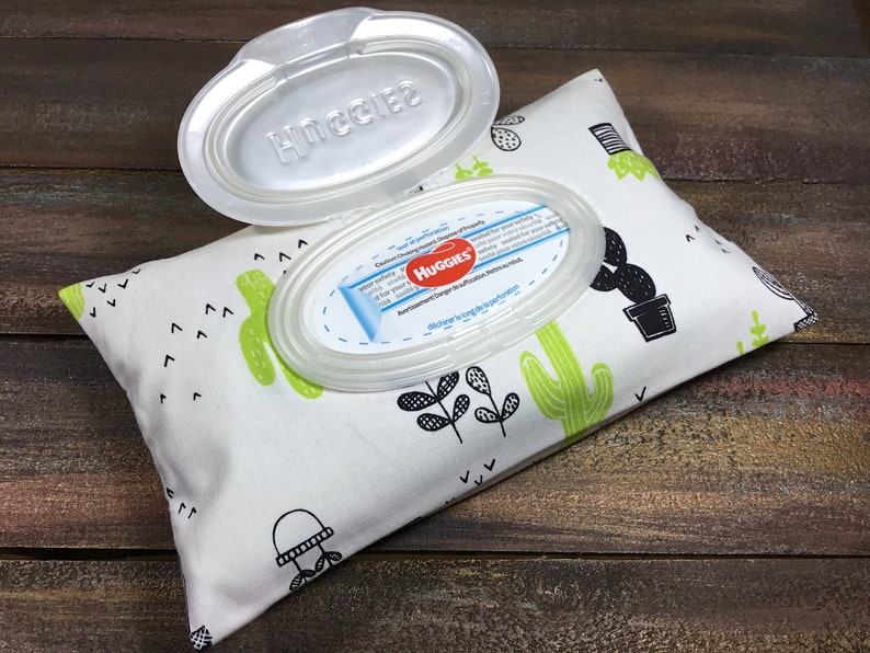 Wet Wipes Bag Wipes Wipes Cover Wipes Holder Wipe Case Cover Baby Wipes Case Travel Wipes Case Cactus Print Wipe Case