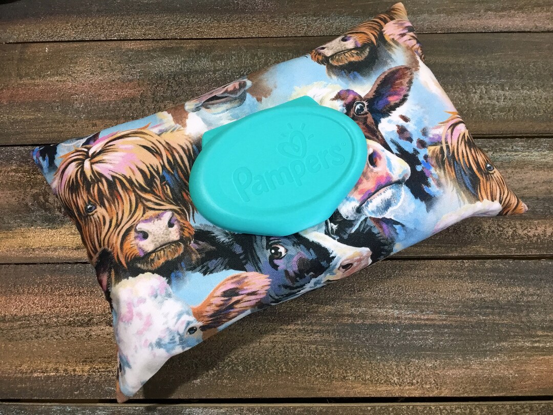 Cows Print Wipe Case / Travel Wipes Case / Wipes Case Cover / Etsy