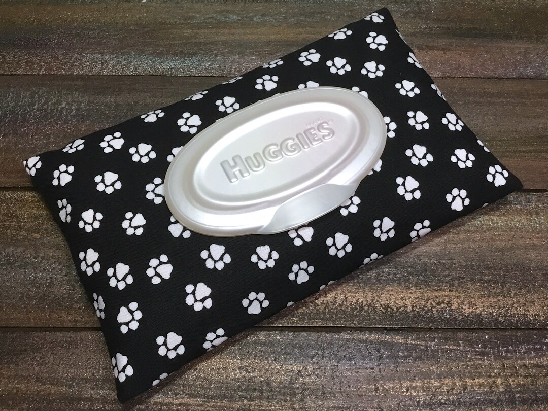 Dog Paw Print Wipe Case / Travel Wipes Case / Wipes Cover / Wipes