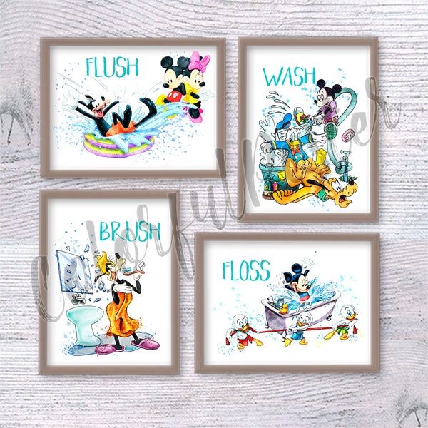 Mickey Bathroom Decor Etsy