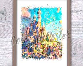 Schloss Rapunzel Kunstdruck Corona Schloss Wandbild V706
