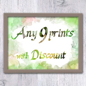 Set di 9, Crea il tuo set di stampe, Scegli le tue stampe, Set di stampe con sconto, Set di poster, Set personalizzato, set di 9 poster artistici
