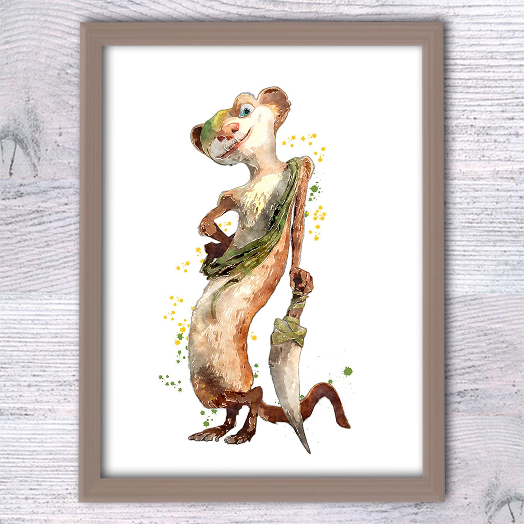 Filmkunstafdrukken ijstijd: kinderkamerdecoratie, set van 6 V135 - Etsy  België, image size:1824x1824