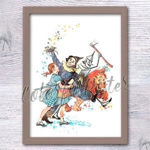 Wizard of Oz print Follow the Yellow Brick Road Inspired by The Wizard of Oz Birthday gift Home decor Wall art V781