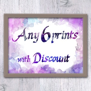 6 stampe a scelta, crea il tuo set, scegli le tue stampe, set di stampe con sconto, set di poster, set personalizzato, set di 6, pacchetto di poster con set artistico