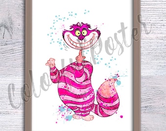 Impresión del Gato de Cheshire: Alicia en el País de las Maravillas, Arte Fantasía V518