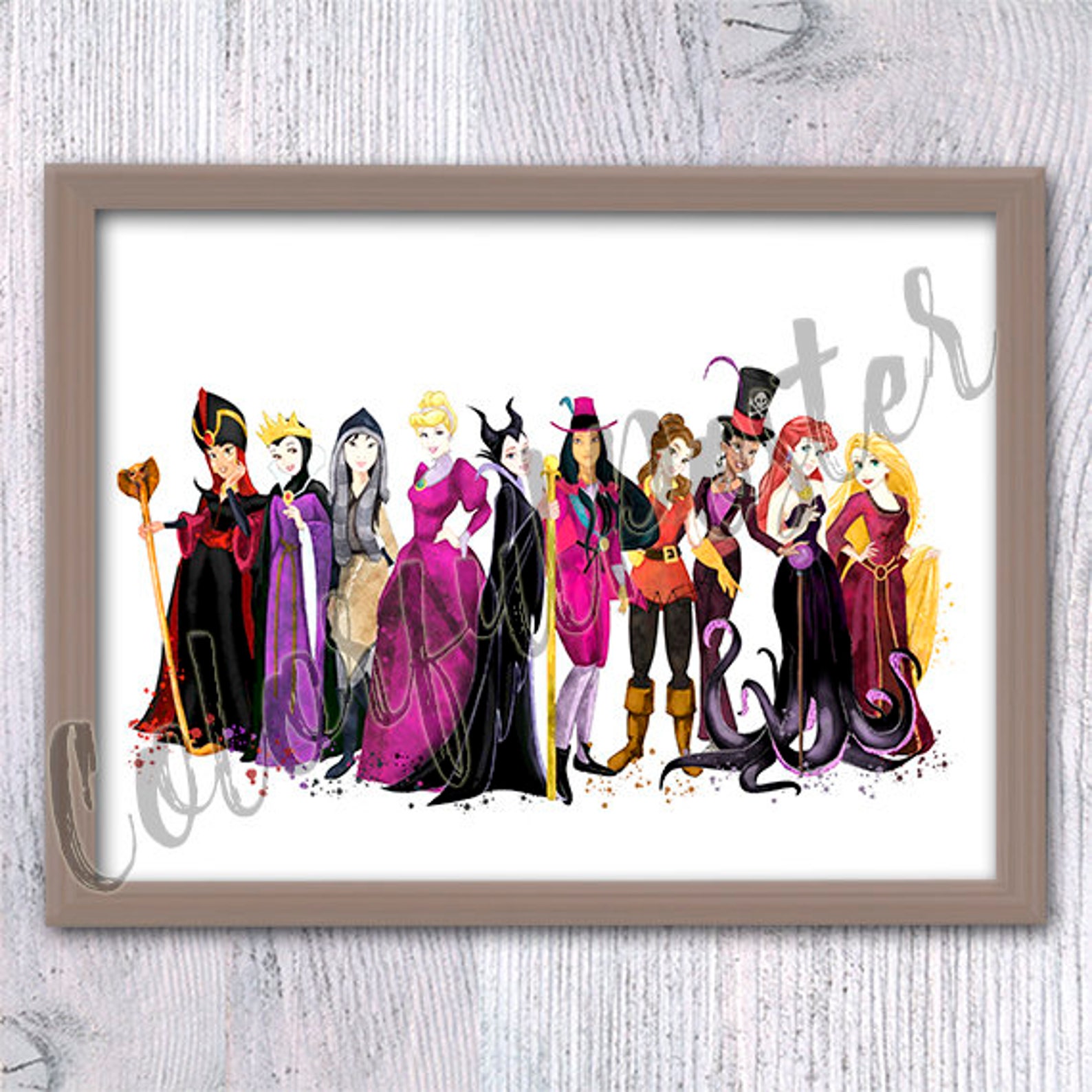 Princess Villains Villains Poster Princess Print Fairy Wall Etsy Princess Villains Villains Poster Princess Print Fairy Wall Etsy