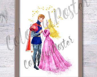 Vintage Sleeping Beauty Movie Poster, Princess Aurora Poster