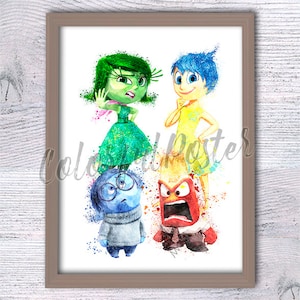 Inside Out Poster Inside Out Print Kids Room Wall Art Wall Decor ...