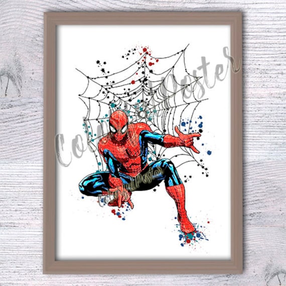 Spider Man Far from Home Poster Print,Marvel Photo Wall Art,Artwork,Movie  Posters for Wall,Game Room Poster,Canvas Art,No Frame Poster,Original Art