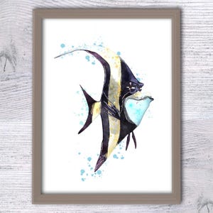 Aquarelprint Gill: Finding Nemo Fish Tank Art V27