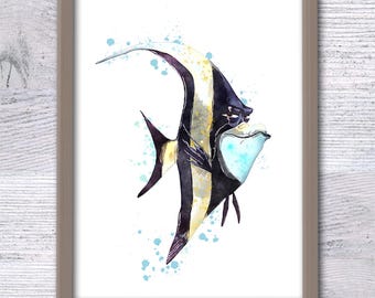 ギル水彩画：ファインディング・ニモ 水槽アート V27 - Etsy 日本