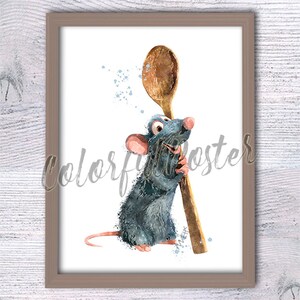 Ratatouille poster Ratatouille watercolor Ratatouille wall decor Ratatouille print Wall hanging art Kitchen wall decor V508