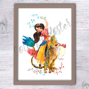 Elena of Avalor poster Elena and Skylar print Princess wall decor Gift for her Home decor Wall art Birthday gift Princess Elena poster V445