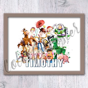 Custom print Personalized Toy Story poster Toy Story custom name Personalized Toy Story name Customized wall décor Toy Story print V685