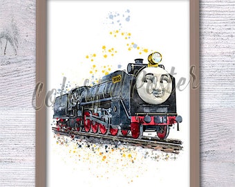 thomas train poster etsy coloriage de pelle