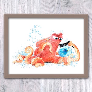 Finding Dory, Finding Nemo-print, Hank en Dory, Dory-poster, babyshower, decoratie kinderkamer, Dory Fish, Nemo verjaardagsideeën, badkamerkunst