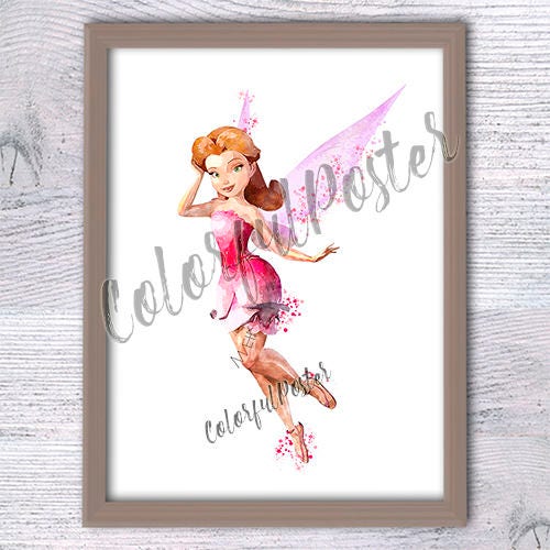 Rosetta Fairy Art Poster Fairies Print Girls Room Decoration - Etsy Denmark