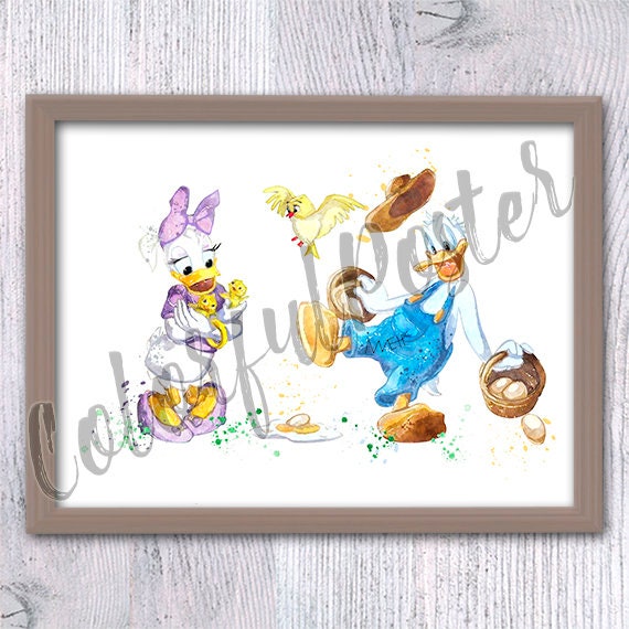 Donald Duck Poster Print Disney Baby Nursery Home Decor Wall Art UNFRAMED