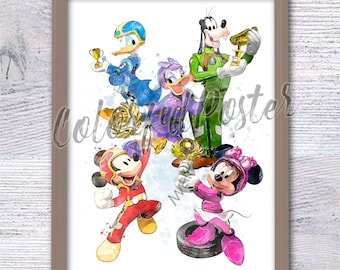 Micky Maus & Racers Poster: Roadster Winners Druck