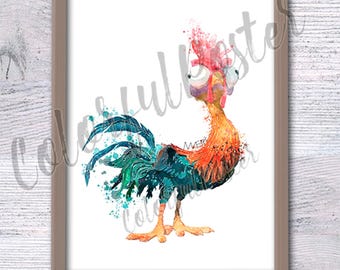 Moana HeiHei Print Moana Poster Disney Wanddeko Kinderzimmer Wandkunst Kinderzimmer Geschenkidee V322