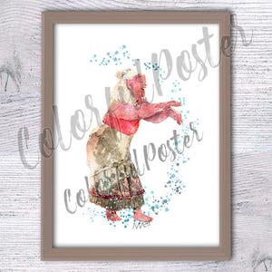 Tala poster Moana print Gramma Tala illustration Girls room wall art Nursery wall decor Kids room art decor V276