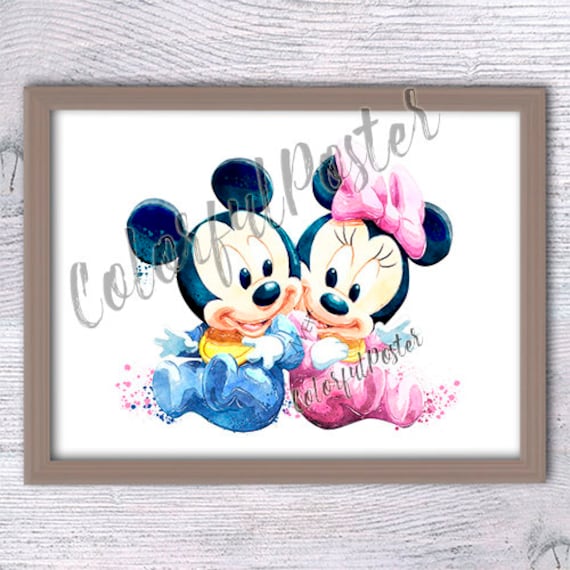 Mickey Mouse Cartel Mickey Y Minnie Bebe Impresion Disney Etsy Mickey Mouse Cartel Mickey Y Minnie Bebe Impresion Disney Etsy