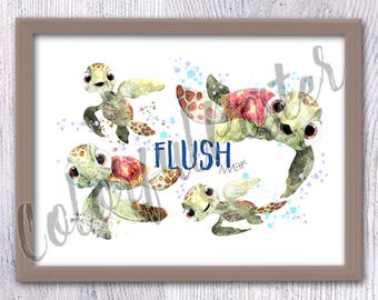 Findet Nemo Druck Squirt Poster Wanddekor Poster Nemo Wandbild Druck Kinderzimmer Kunst Geschenk Spielzimmer Dekoration Squirt Druck V570