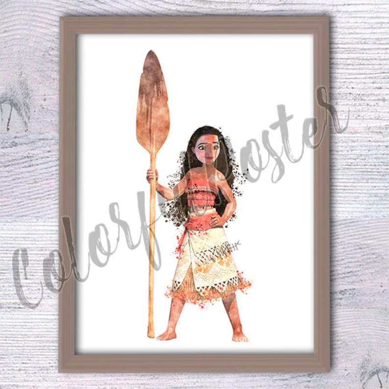 Disney Moana Poster Set of 4 Disney Wall Decor Moana Print - Etsy