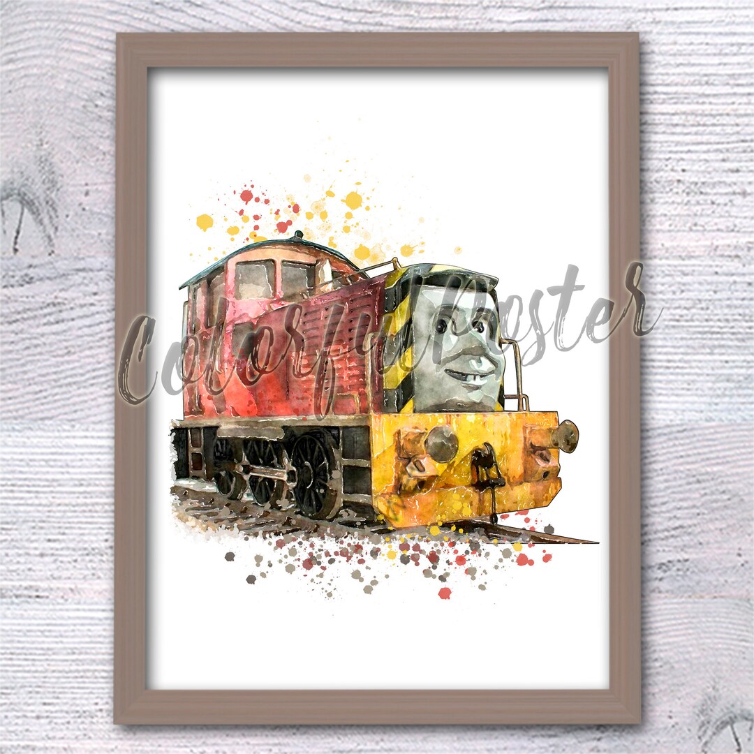 Salty the Dockside Diesel: Thomas the Train Watercolor Art Print - Etsy
