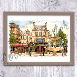 La Ratatouille impresión La Rataouille bistro cartel Ratatouille decoración de la pared Restaurante Ratatouille Remy Little Chef impresión Cocina pared arte V846