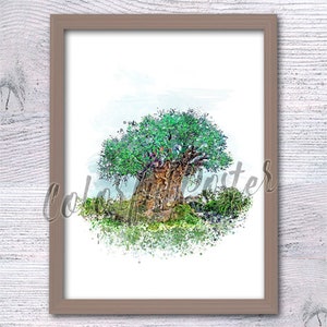 Disney Freizeitpark Disney Animal Kingdom Disney Ikone Disney Wanddekor Disney World Print V718