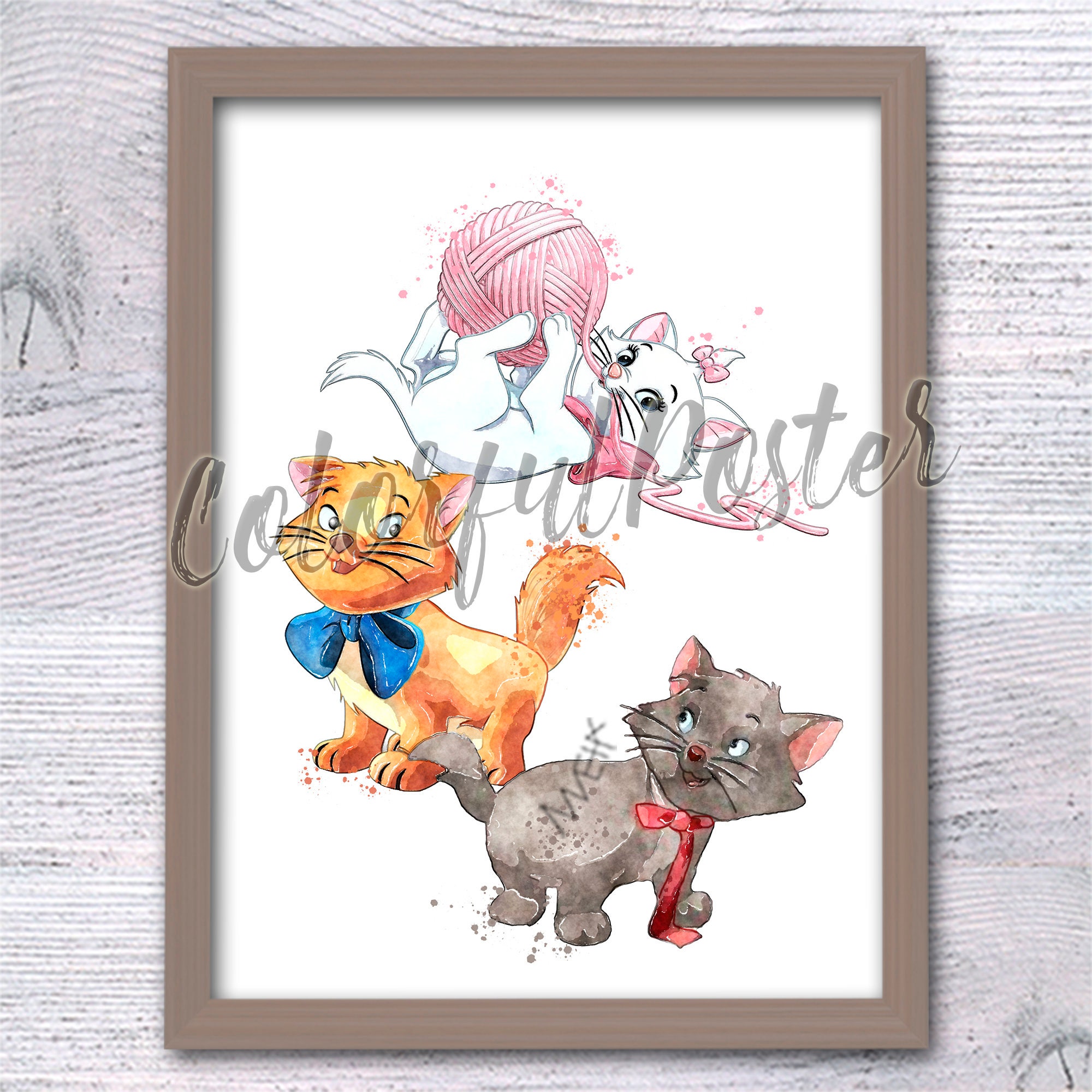 Disney Giclee Clear Art おしゃれキャット Thomas Kinkade Studios Disney The Aristocats 14
