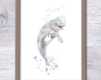 Bailey Whale Print: Finding Nemo Nursery Decor V101