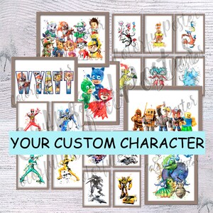 Custom order Make your own poster Choose your favorite characters Personalized print V848