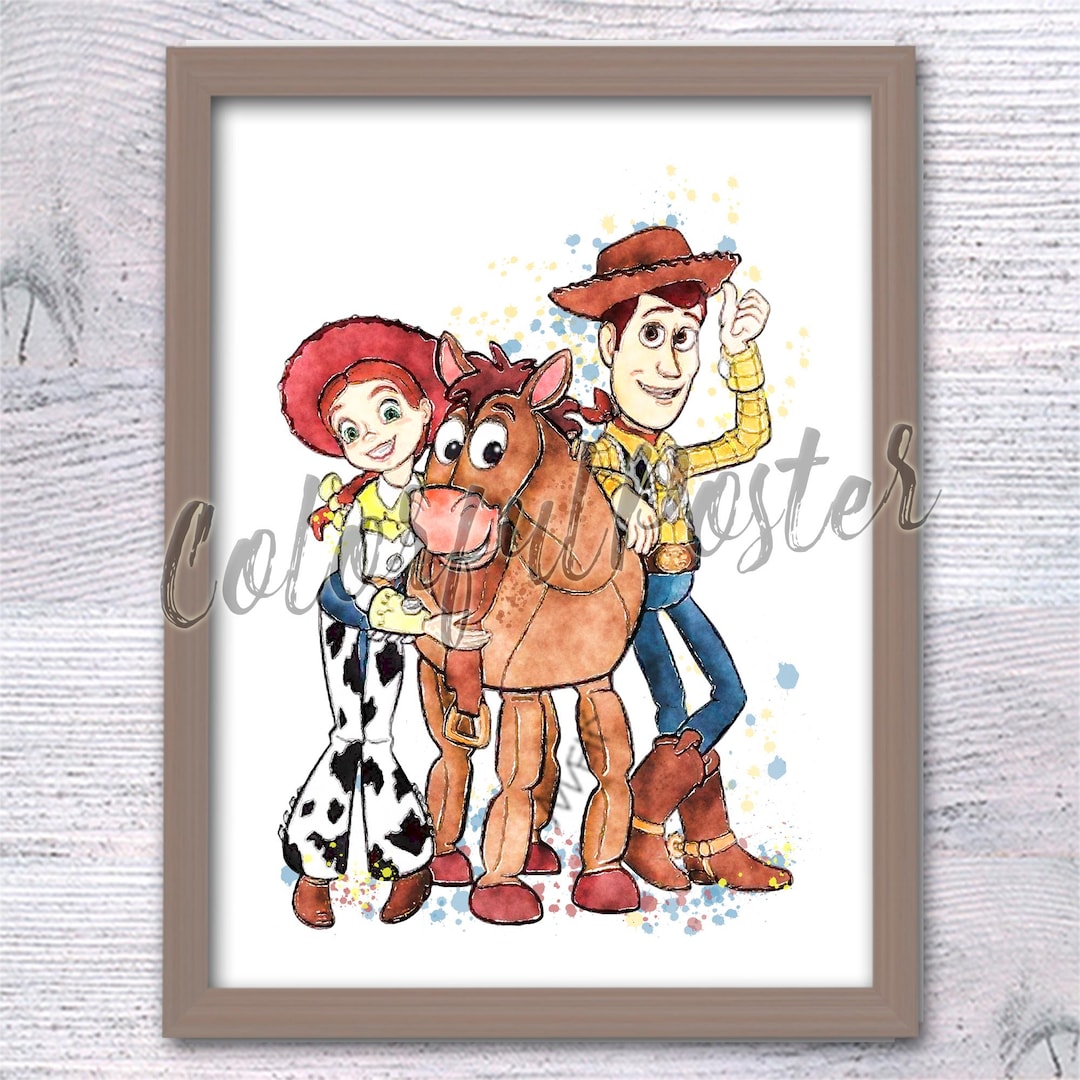 トイ・ストーリー2 プリント：ジェシー、ウッディ、ブルズアイ