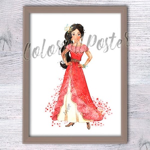 Elena  princess print Elena of Avalor poster  wall decor Nursery room decor Kids room wall art Baby shower gift V166