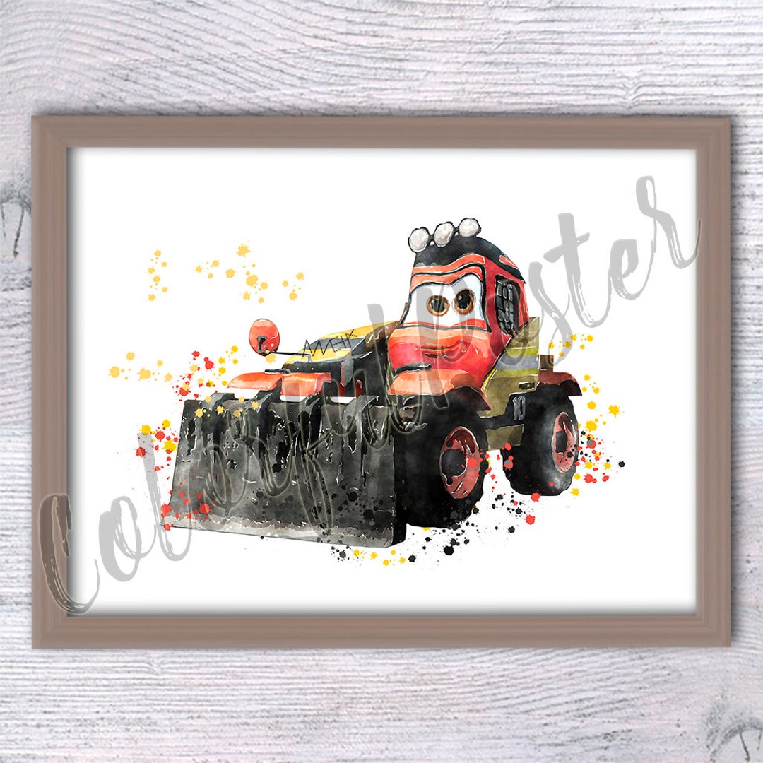 プレーンズ「松ぼっくり」水彩画：保育園の車のポスター V410 - Etsy 日本