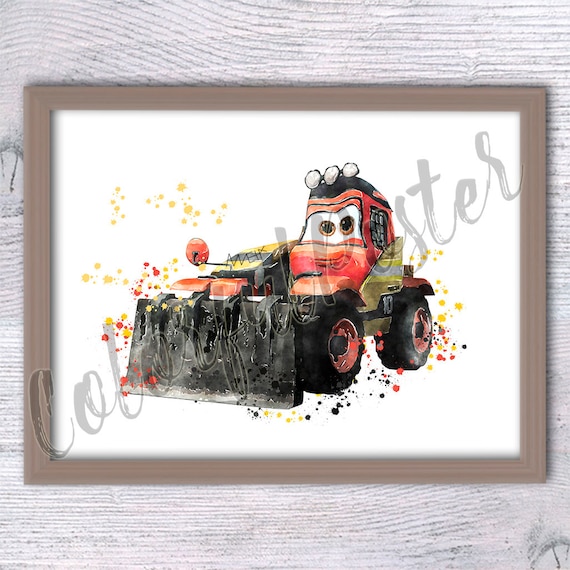 プレーンズ「松ぼっくり」水彩画：保育園の車のポスター V410 - Etsy 日本