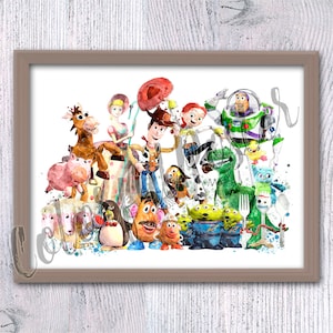 Toy Story print Toy Story all heroes Toy Story poster  wall decor Nursery art Playground decor  print V819