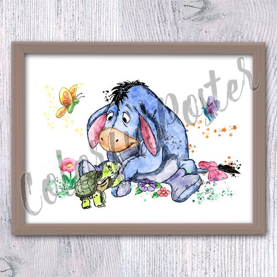 新品★くまのプーさん Winnie the Pooh イーヨ 油絵風 額縁 新品☆くまのプーさん Winnie the Pooh 油絵風 額縁 18s3068-sub.jpg