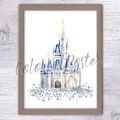 Castle Watercolor illustration Castle wall art, Fairy castle print, Magic princess castle, magical fairy tale art, Cinderella art V220 product logo