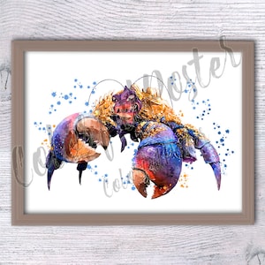 Impresión de Tamatoa, póster de Moana, decoración de pared de Moana, villana de Moana, arte infantil, regalo para baby shower, impresión de Moana, arte de pared para habitación infantil, póster de Tamatoa V342