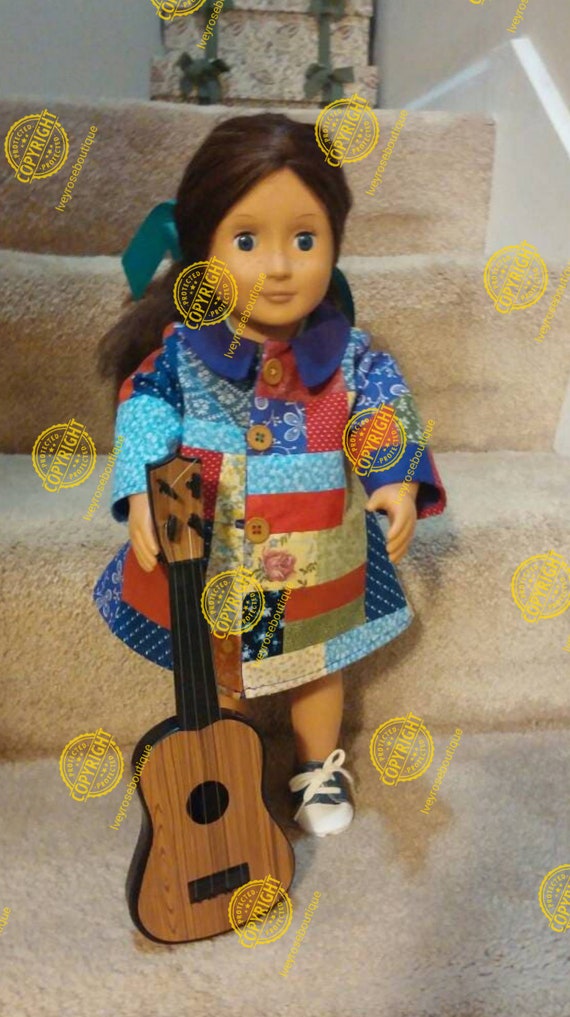 Coat of many colors, for 18" dolls, Dolly Parton coat, fits A G, Our Generation, My Life, custom made, NOT IN STOCK