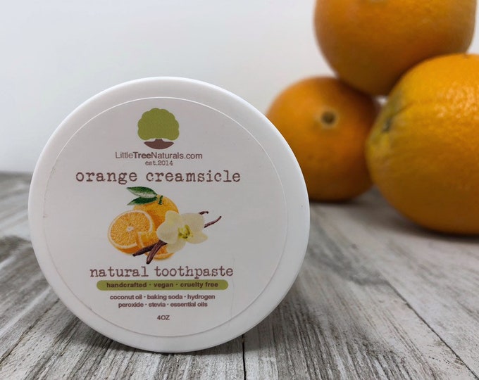 Toothpaste orange Creamsicle Fluoride Free. Organic. All Etsy