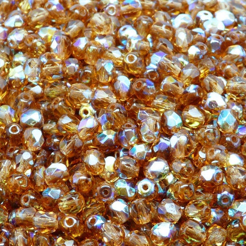 100pcs Czech Fre-polshed Faceted Glass Beads Round 4mm Garnet (A 11-03) - Etsy