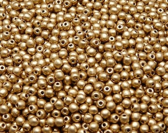 チェコ産プレスガラスビーズ ラウンド 3mm クリスタル シルバー 